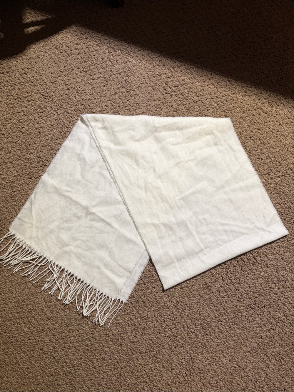 Winter White Soft Pashmina Scarf
